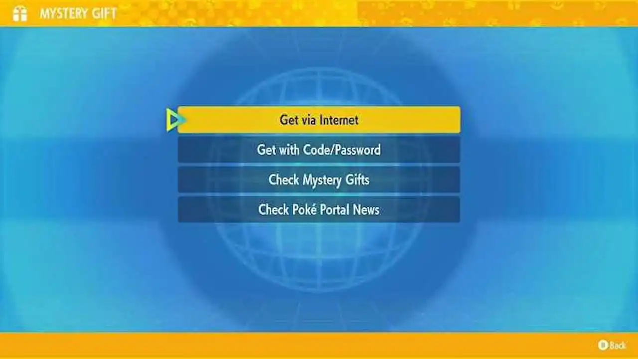 All Pokémon Scarlet and Violet Mystery Gift Codes Mystery-Gift-Menu